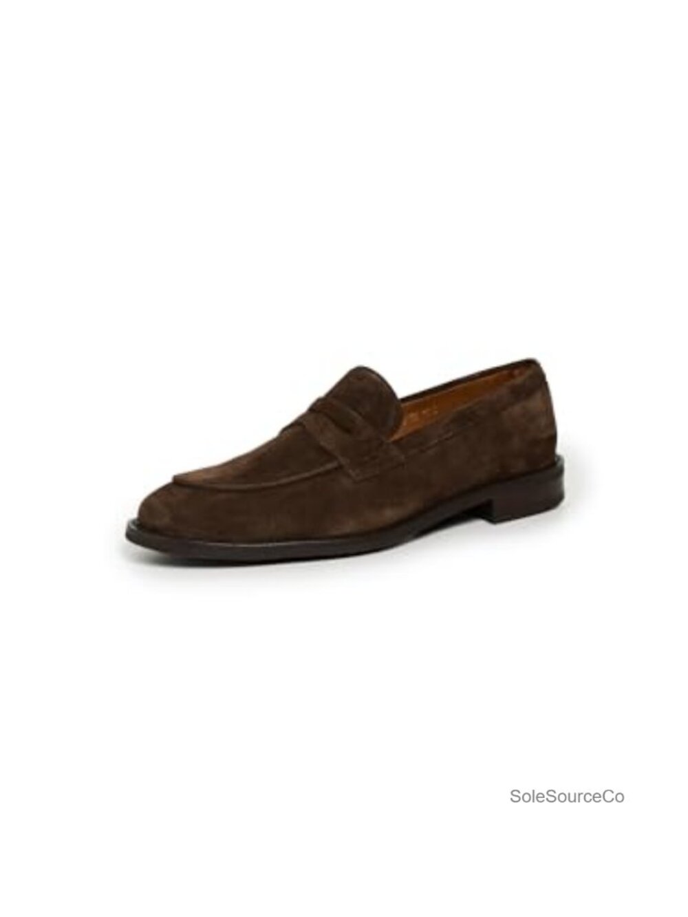 Woven Leather Loafers Penny Strap Pull-On Business Casual Round Toe